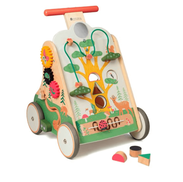 Chariot de marche multi-activités bois
