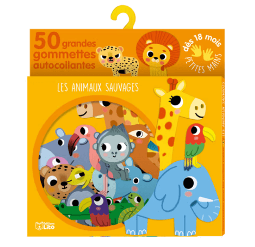 50 Gommettes pour les petites mains Animaux sauvages - Lito