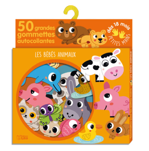50 gommettes bébés animaux - Lito