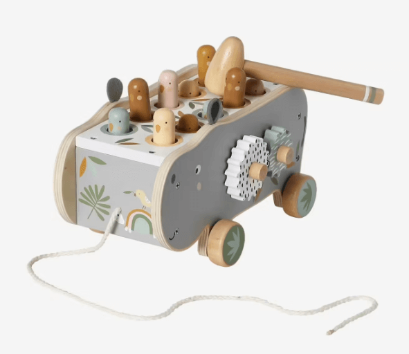 Hippopotame à tirer en bois FSC®